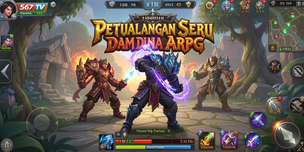 Tampilan gameplay seru dari 567TV dalam petualangan ARPG.