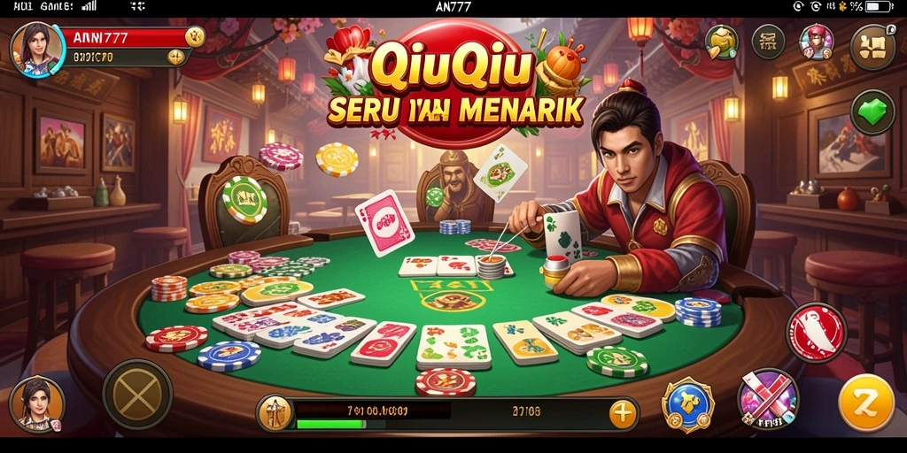 Tampilan gameplay menarik dari AN777 saat bermain QiuQiu.