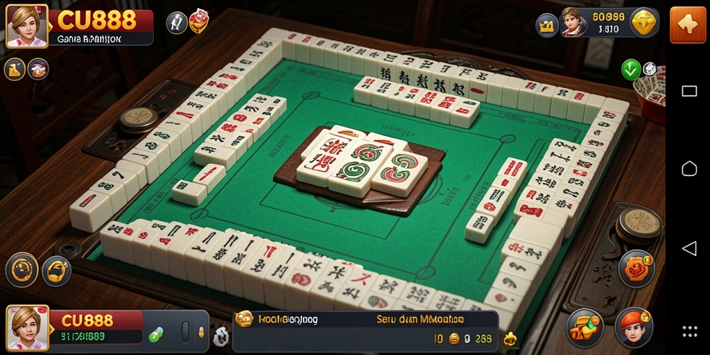Tampilan gameplay seru dan menantang di CU888 Mahjong.