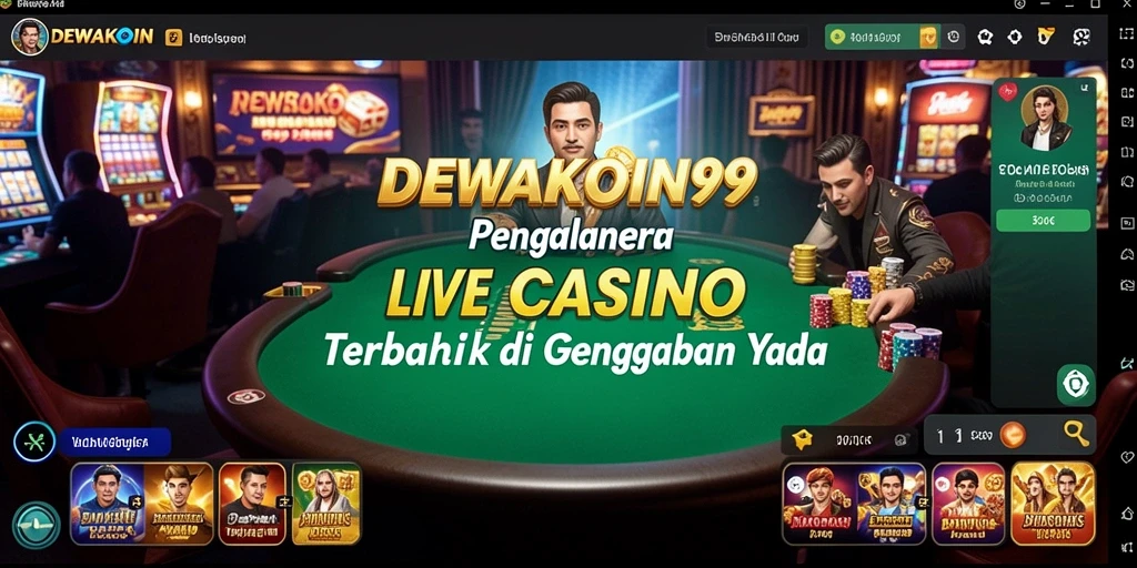 Tampilan gameplay Live Casino yang mendebarkan di DEWAKOIN99