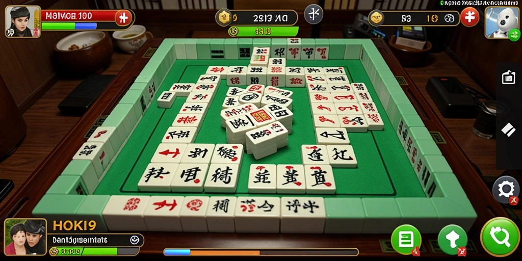 Screenshot HOKI9 menampilkan gameplay seru Mahjong yang penuh tantangan.