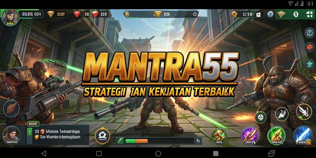 Tangkapan layar menunjukkan gameplay mendebarkan dari MANTRA55.