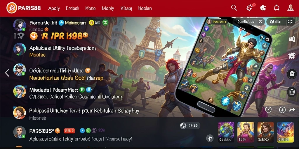 Screenshot utama PARIS88 yang menampilkan penggunaan aplikasi Utility secara efektif.