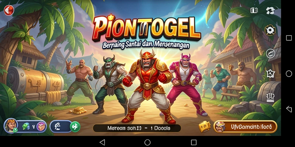 Tampilan gameplay PIONTOGEL yang ceria dan menarik.