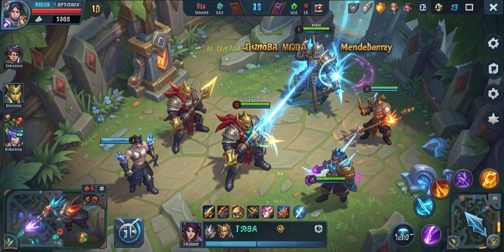 Tampilan gameplay seru dalam RP888 dengan aksi tim yang menegangkan.
