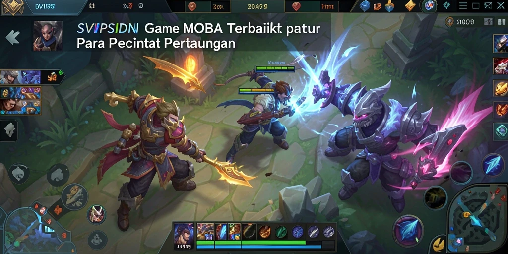 Screenshot gameplay SVIPSIDN menampilkan aksi seru di arena MOBA.